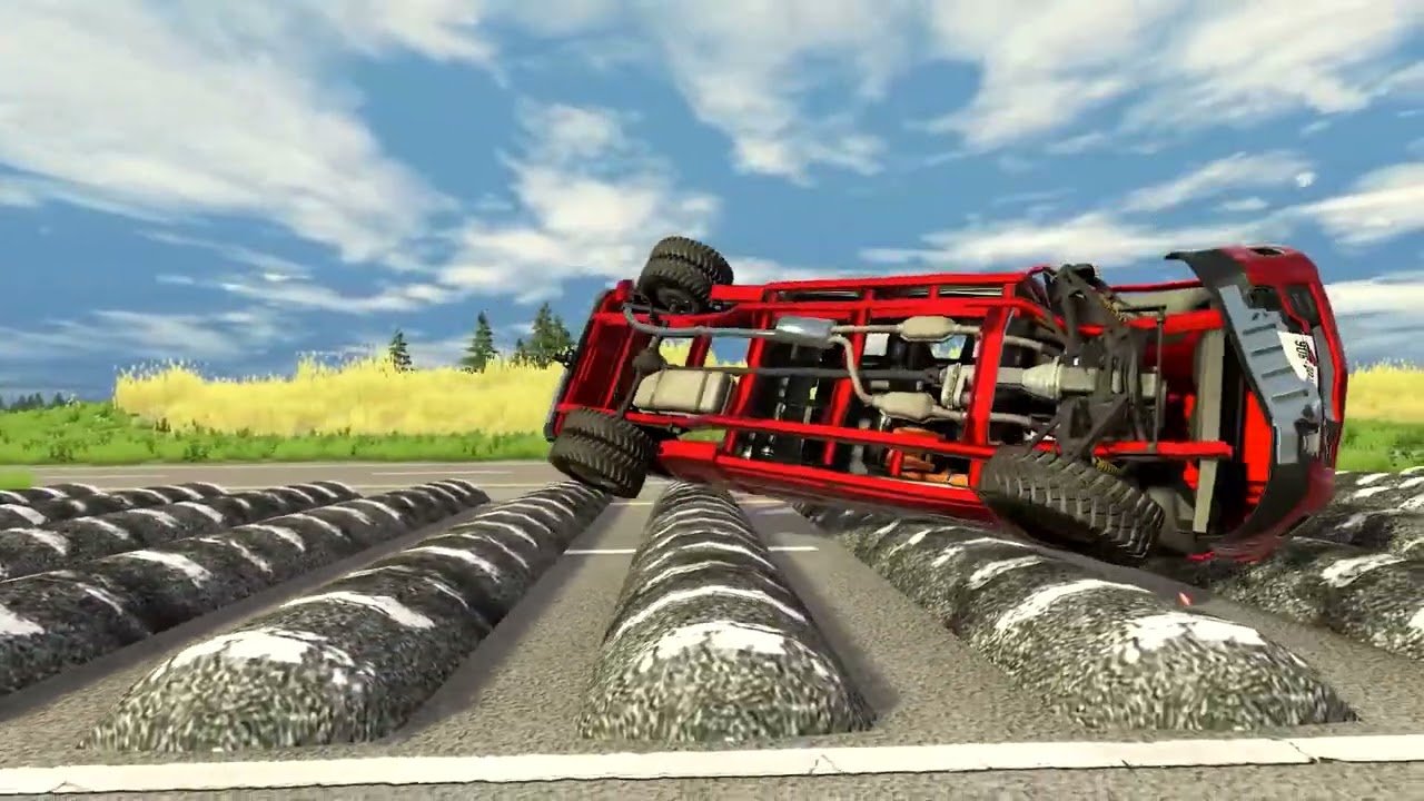 Cars vs Consecutive Speed Bumps ▶️ BeamNG Drive