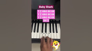 Thumbnail of How to play Baby Shark on Piano with Easy Notes #easypiano #babyshark #cocomelon #pianolesson #kids