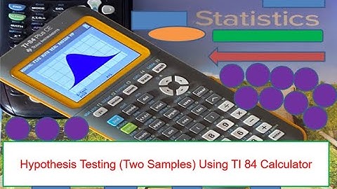 Hypothesis Testing (Two Samples) Using TI 84 Calculator