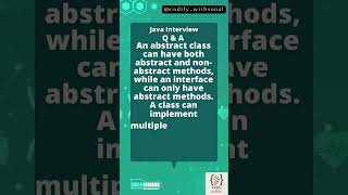 Java Interview Series | abstract class vs interface | shorts javainterviewquestions