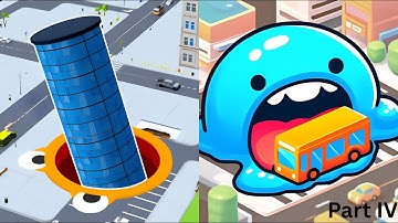 Hole.io vs Super Slime Part IV– All Levels Gameplay New Update ! (ios Android)