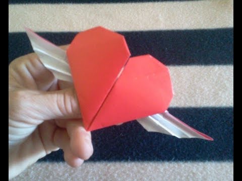 Winged Origami Heart - Corazón de Papel para San Valentin