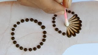 Easy Simple Mehndi design - cotton bud Mehendi design front hand - Arabic Mehndi Design 2019 screenshot 1