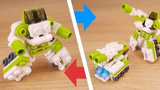 [Учебное пособие по мини-роботу LEGO] Трансформатор танков с двойными пушками Мех - мальчик-танкист.