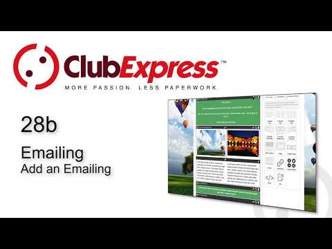 ClubExpress - 28b Emailing - Add an Emailing