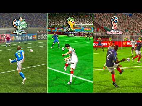 Evolution FINESSE SHOT in FIFA World Cup From 1998 to 2026