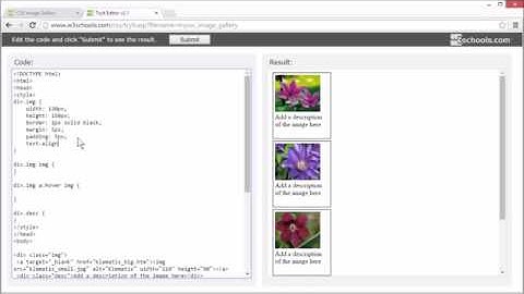 W3Schools CSS Image Gallery Tutorial 360p