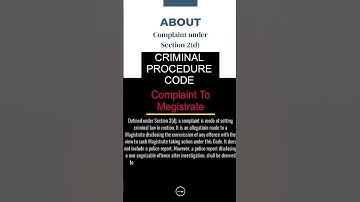 Complaint Under CRPC||Section2(d) #shorts #law