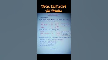 UPSC CDS 2024 All Details 💯🔥💯🔥🇮🇳🇮🇳 #cds #upsc #indianarmy