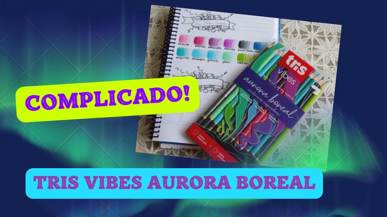 Teste completo dos novos lápis de cor Tris Vibes Aurora Boreal