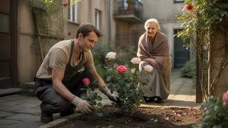 Prosty ogrodnik sadził róże dla starszej pani… i na końcu został jej jedynym spadkobiercą