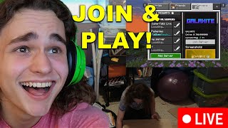 LIVE - PLAYING MINECRAFT WITH VIEWERS WHILE I BUILD A FLOOR