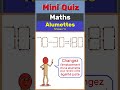 Mini Quiz 011 – Maths – Allumettes #maths #quiz #fun #allumettes