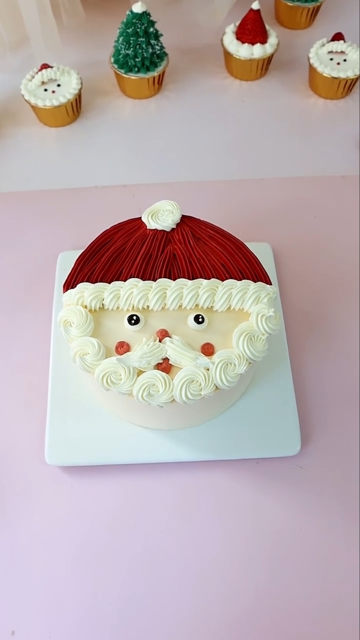 Cake training Bread and cake professional baking training Cake baking teaching Super simple Santa #