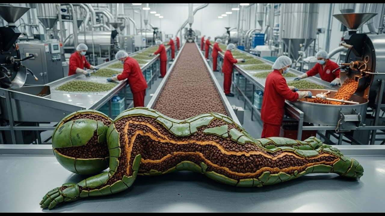 Inside a Modern Coffee Processing Plant From Green Coffee Beans to Roasted Coffee Entire Process