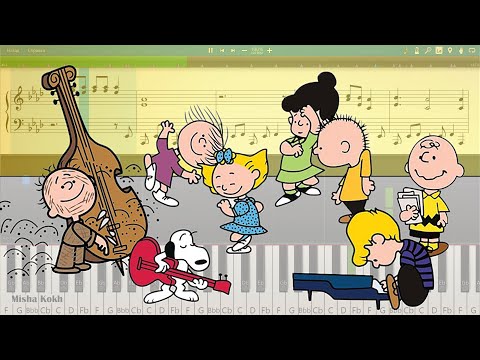 Vince Guaraldi Trio - Linus And Lucy [Piano Tutorial | Sheets | MIDI] Synthesia