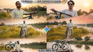 AI Photo Editing Tutorial | 3 Pose Cinematic Portrait Using One Photo | Gemini Ai Photo Editing 