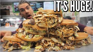 MONSTER JERK CHICKEN SANDWICH CHALLENGE | Jamaican Food Challenge | Man Vs Food