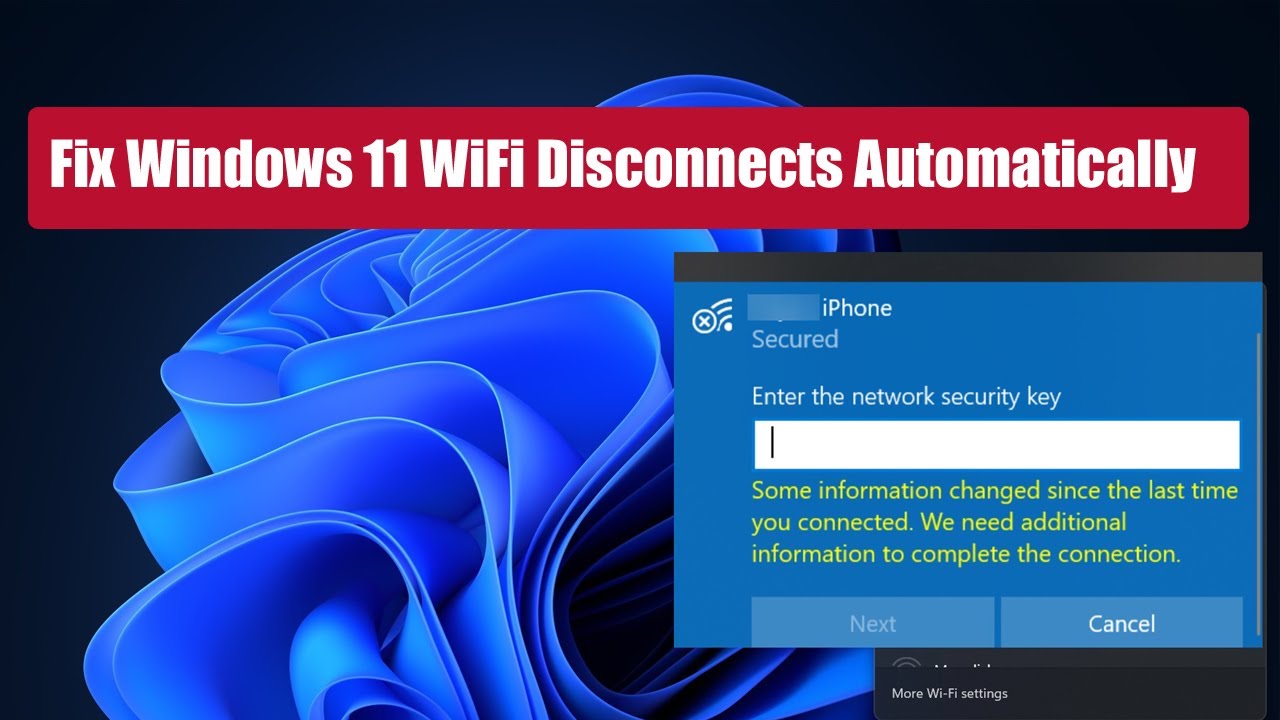 Fix Windows 11 WiFi Disconnects Automatically WiFi Automatically