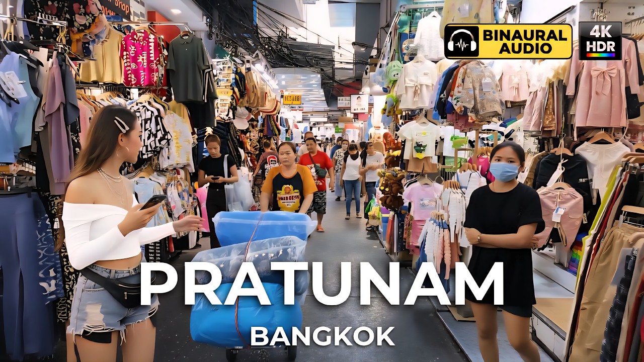 Bangkok Pratunam Market in 2026 🇹🇭 4K HDR Binaural Audio 🎧