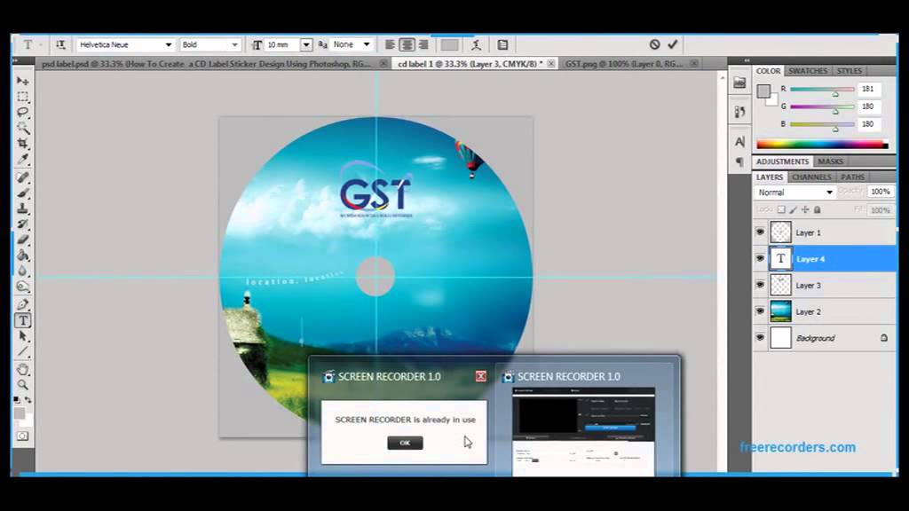 How To Create A Cd Or Dvd Label Or Cover Design Using Photoshop Youtube