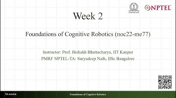 [Week 2] Foundations of Cognitive Robotics NPTEL