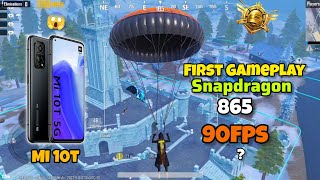 First Gameplay on Mi10t 90FPS🔥 Pubg test in 2023😍 Snapdragon 865 Zero lag with screen Recording