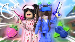 WE PLAYED MM2 in PJs *FUNNY* w/ VC (Murder Mystery 2)