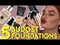 TOP 5 BUDGET Drugstore Foundations | UNDER $10 (2019)