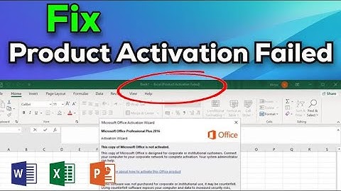 (2024 - Fix) Product Activation Failed in Ms Excel & Word | Fix Microsoft product activation failed