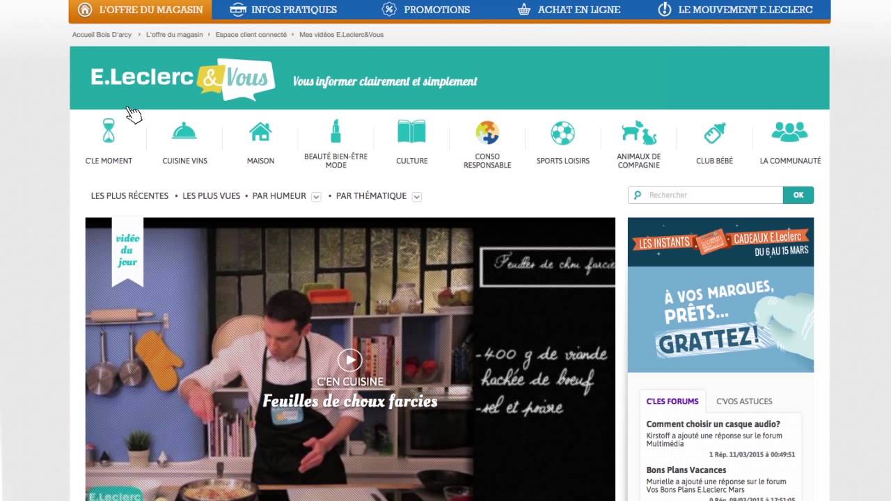 Vidéo de présentation du nouveau site e-leclerc.com
