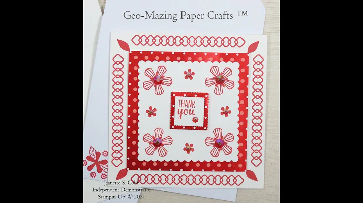 Thoughtful Blooms Square Thank You Card Turn About...