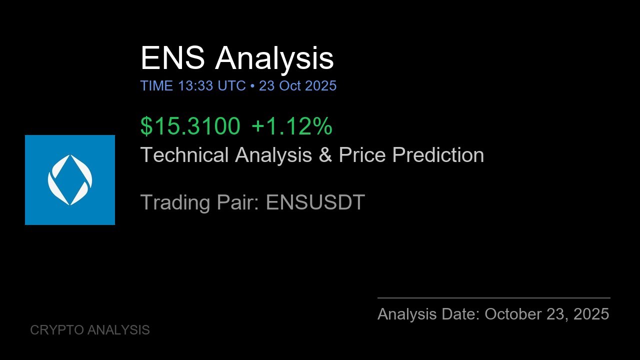 ENS (ENSUSDT) Technical Analysis - Price Prediction & Buy or Sell October 23, 2025