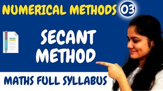 Introduction to Secant Method|Numerical Methods|Dream Maths