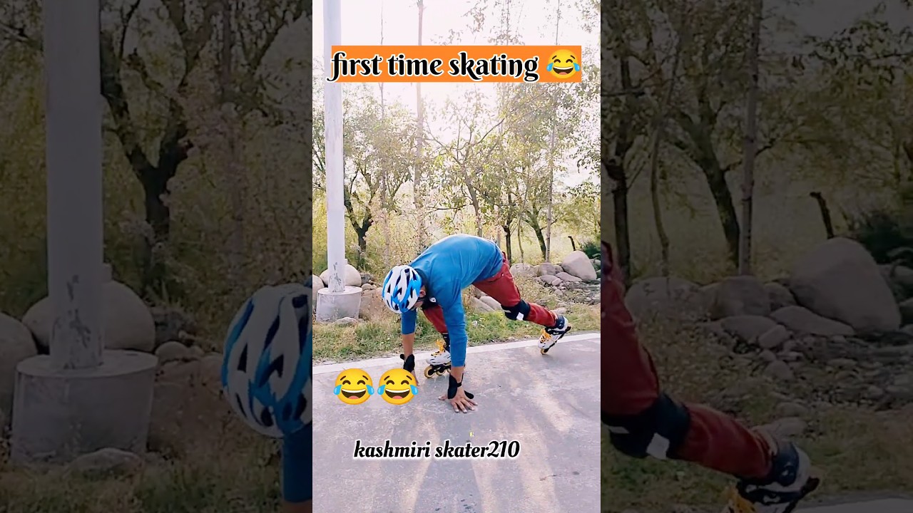 My friend skating Masti 😂|| first time skating 