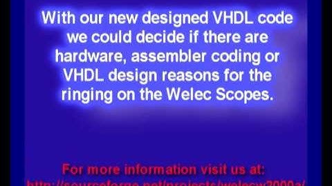 Ringing on Welec W2000A oscilloscope- Test with new VHDL Design