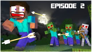 SURVIVING THE NIGHT! - Steve&#39;s Life Adventure Story Episode 2 [Minecraft Animation Movie]
