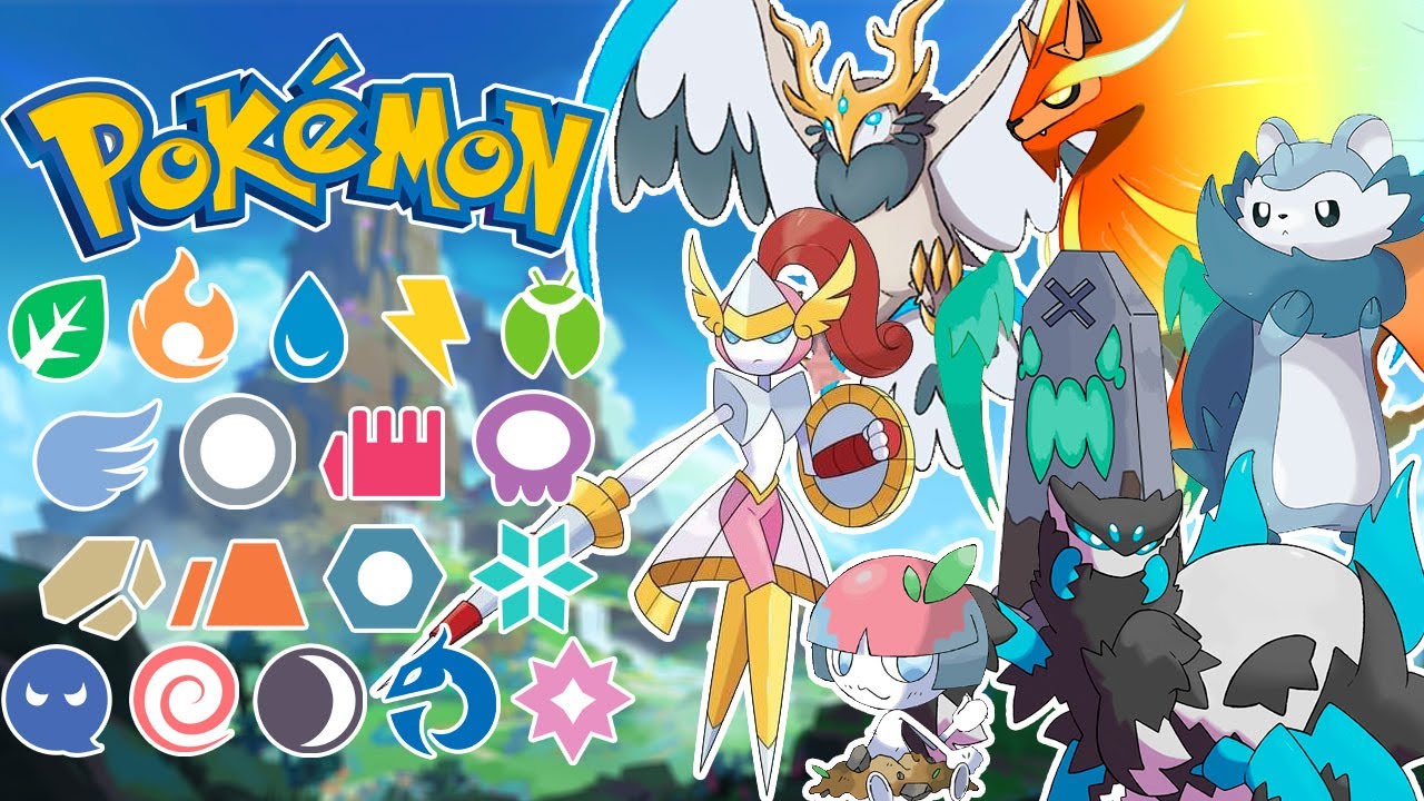 OS TIPOS DE TODOS 908 POKÉMON !! + Mega Evoluções, Gigantamax e Formas  Alternativas!! 