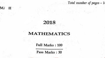 AHSEC Mathematics 2018 Question Paper Short Questions Solutions #AHSEC #Mathematics
