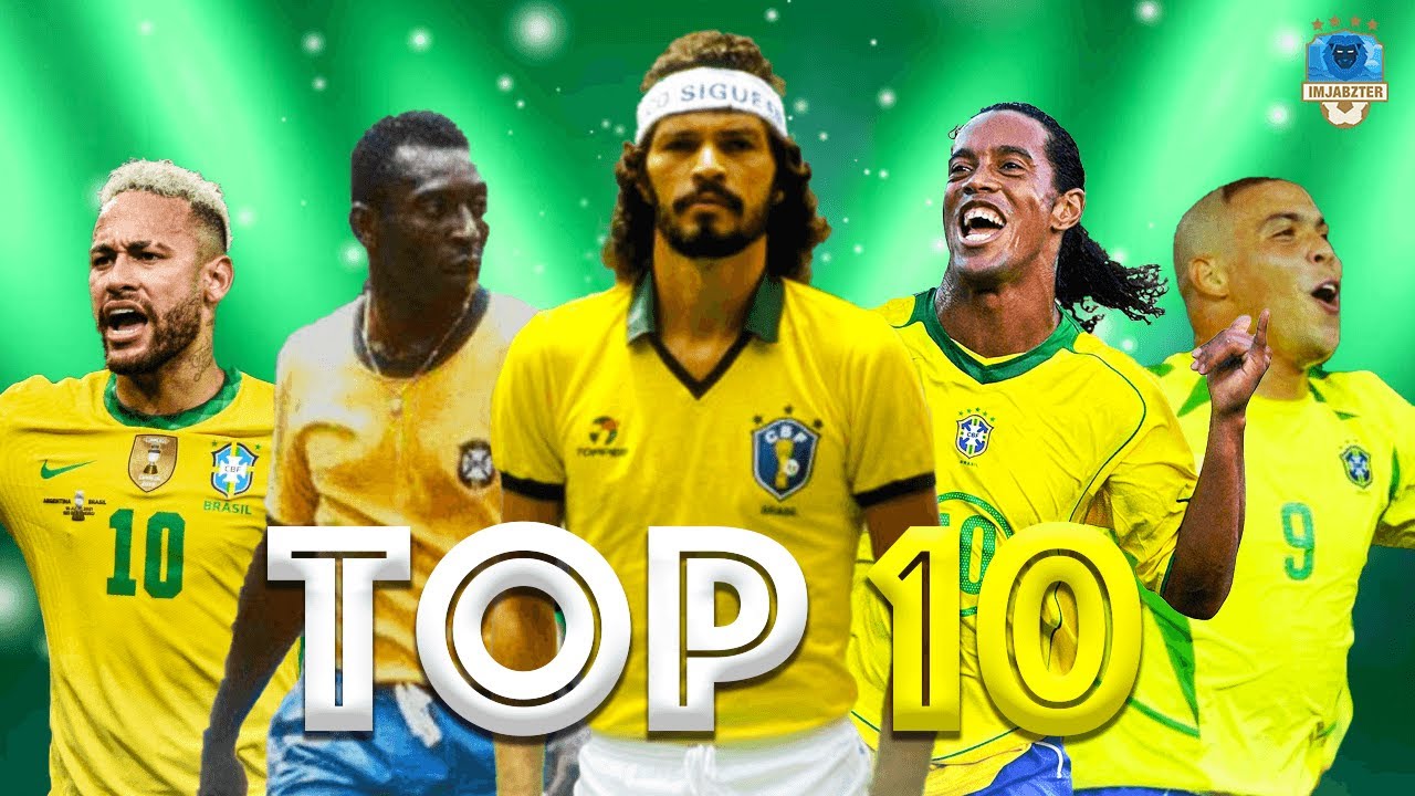 Top 10 Brazilian Legends Ronaldinho Socrates Neymar Jr. Pelé Ronaldo ...
