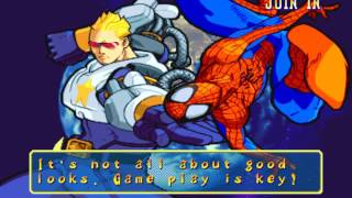 Marvel Vs Capcom 1 Arcade - Captain Commando Spiderman Playthrough June 22, 2016