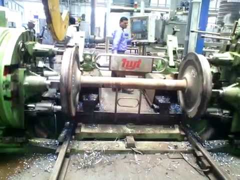 CNC WORKING LIVE INDIAN RAILWAY CNC Surface Wheel Lathe Machine working