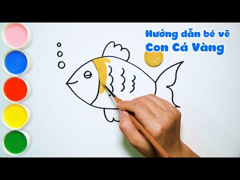 Bé tập vẽ và tô màu con cá | How to draw a fish |
