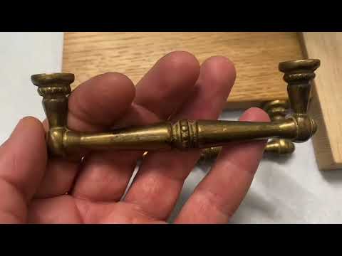 Ручка-скоба Traditional Brass SIR859-110MS22 антична латунь 96мм, видео 1