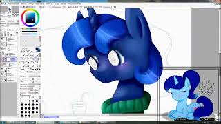Speed Paint Princess Luna by Ellie Stuart. Сорян, что видео припозднилось
