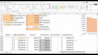 Building a Mortgage Calculator in Excel with Amortization Table screenshot 5