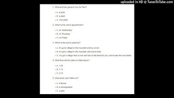 Luyện thi tiếng anh A2(KET) Listening part 1+2 Test (14/24)