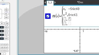 GDC  Graphing piecewise functions