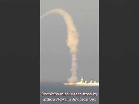 BrahMos missile test-fired by Indian Navy in Arabian Sea