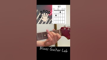 How to play E7 open chord #bluesguitar #openchords #guitarlessons